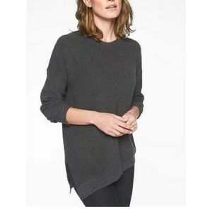 ATHLETA Asymmetrical Hem Crewneck Pullover Sweater.